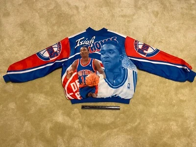 CHAQUETA FANIMATION NBA DETROIT PISTONS ISIAH THOMAS CHALK LINE PARA HOMBRE XL Foto 1 de 4