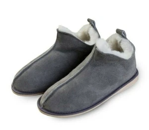 Lana Merino Cuero Natural Gris Lana PIE ACOGEDOR Zapatillas Botas Piel de Oveja OFERTA - Imagen 1 de 5