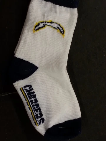 NFL Children Socks (Size 5-6 1/2) San Diego Chargers #1-2 (2 Pair) Cover