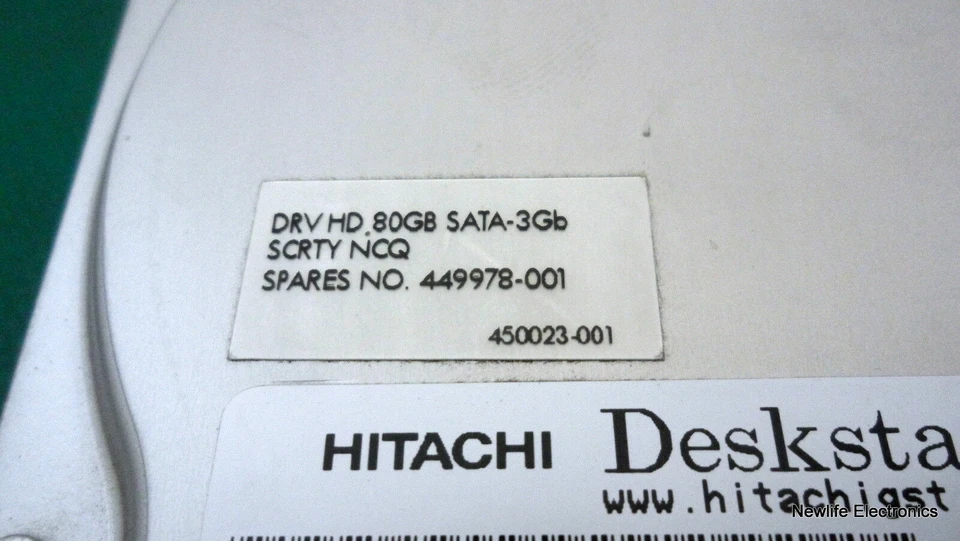 HP 449978-001 80GB 7,200 RPM 3 Gbps 3.5 in. SATA HDD 404024-001 HDS721680PLA380 - Image 1 of 4