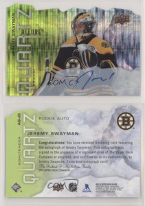 2021-22 Upper Deck Allure Quartz Rookies Jeremy Swayman #AQ-JS Rookie Auto RC
