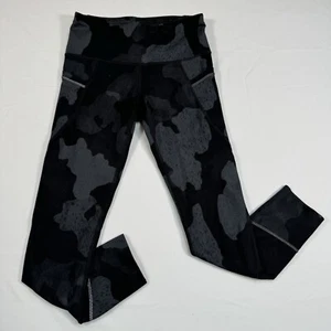 Athleta Leggings Womens XXS Black Reflective Relay Capri Camo Zipper Pocket - Picture 1 of 10