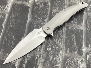 Twosun Folding Knife M390 Titanium Handle Camping Pocket Knife TS248-M390-Sand - Picture 1 of 11