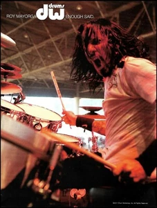 Stone Sour Roy Mayorga 2011 DW Drums Workshop Juego de batería anuncio impreso - Imagen 1 de 3