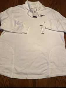 Nike WOMENS 1 Xl Sweatshirt Pull Over White Cowl Neck NWT - Picture 1 of 9