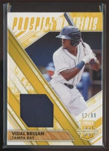 2019 Panini Elite Extra Edition Prospect Materials Vidal Brujan 57/99 Tampa Bay - Picture 1 of 2