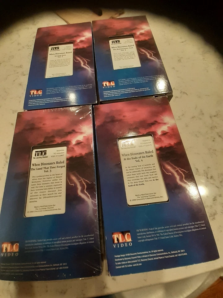 When Dinosaurs Ruled (4-VHS Set), TLC Video (1999) in Like New Condition - Image 1 of 1
