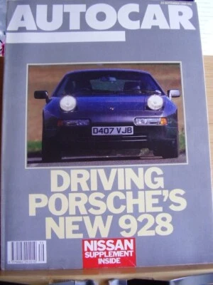 AUTOCAR MOTOR MAG SEPT 1986 PORSCHE 928 NISSAN NIGEL MANSELL MAZDA BMW SKODA - Image 1 of 4