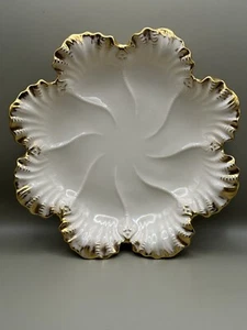 Vintage 10"D Lenox Flower Figural Serving Dish Bowl, Hand Decorated w/24k Gold - Picture 1 of 5