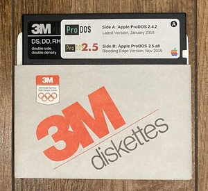 Apple II Newest ProDOS and Bleeding Edge ProDOS 5.25” 2-in-1 Floppy Disk - Picture 1 of 5