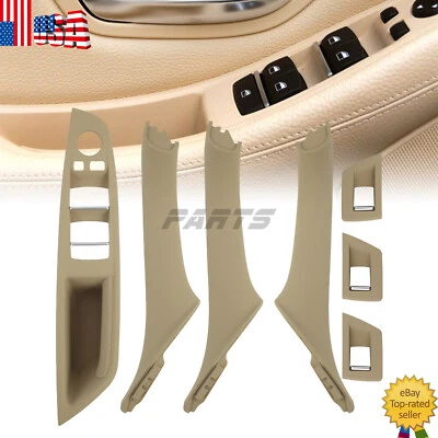 Cubierta de moldura de tirador de manija de panel de puerta interior para BMW 520i 528i 530i 535i xDrive Foto 1 de 4
