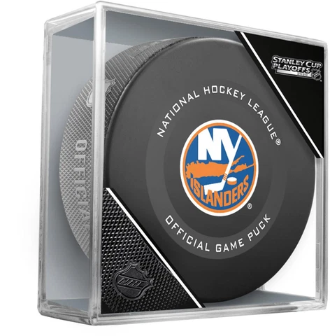 NY Islanders Unsigned Inglasco 2020 Stanley Cup Playoffs Official Game Puck Cover