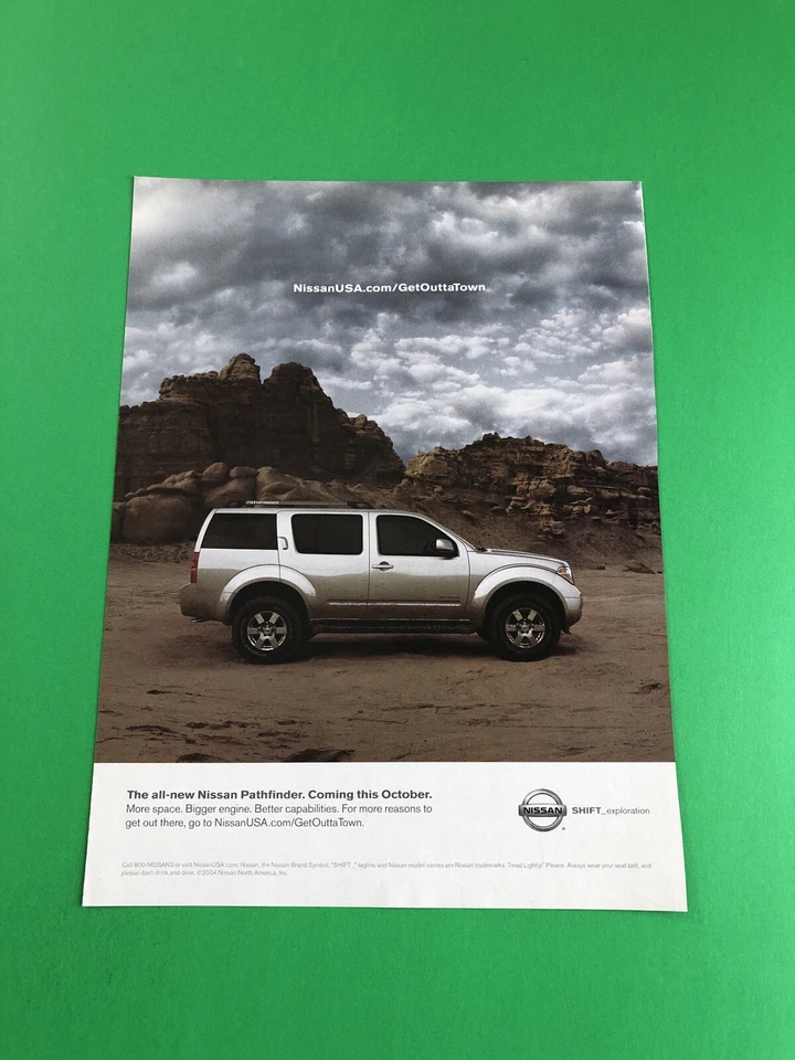 2004 2005 NISSAN PATHFINDER TRUCK ORIGINAL PRINT AD ADVERTISEMENT PRINTED - Image 1 of 1