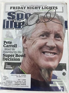 Pete Carroll Signed Sports Illustrated August 3, 2015 NFL Seattle Seahawks - Picture 1 of 2