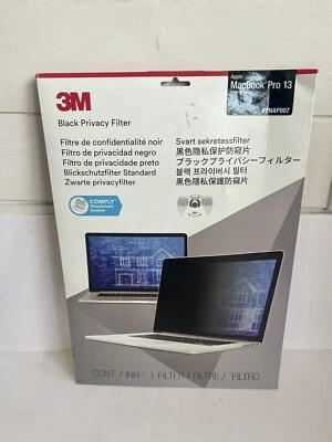 BRAND NEW 3M PFNAP007 Black Privacy Filter for Apple MacBook Pro 13" - Image 1 of 2