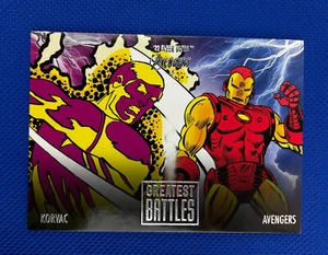 EB-4 KORVAC IRON MAN 2022 Marvel Fleer Ultra Avengers GRANDI BATTAGLIE - Foto 1 di 2