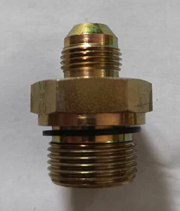 RACCORDO NIPPLO OLEODINAMICO MASCHIO/MASCHIO 3/4" GAS-3/4"JIC ACCIAIO - Foto 1 di 3