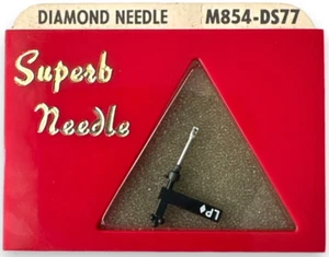Aguja de diamante y zafiro M854-DS77 vintage década de 1970 (TOTALMENTE NUEVA Y SELLADA) - Imagen 1 de 7