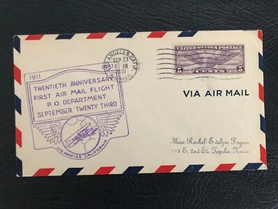 C12 on 1931 20th Anniversary First Flight LA CA to Topeka KS - Image 1 of 2