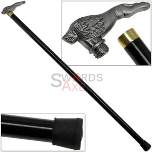Symbol of Strength Beast King-Pin Walking Cane All Metal 35.75 Inch Lion Motif - Picture 1 of 2