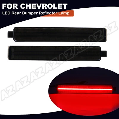 2X Red Bumper LED Reflector Light Smoked For Chevrolet Equinox Trailblazer SS - Image 1 of 4