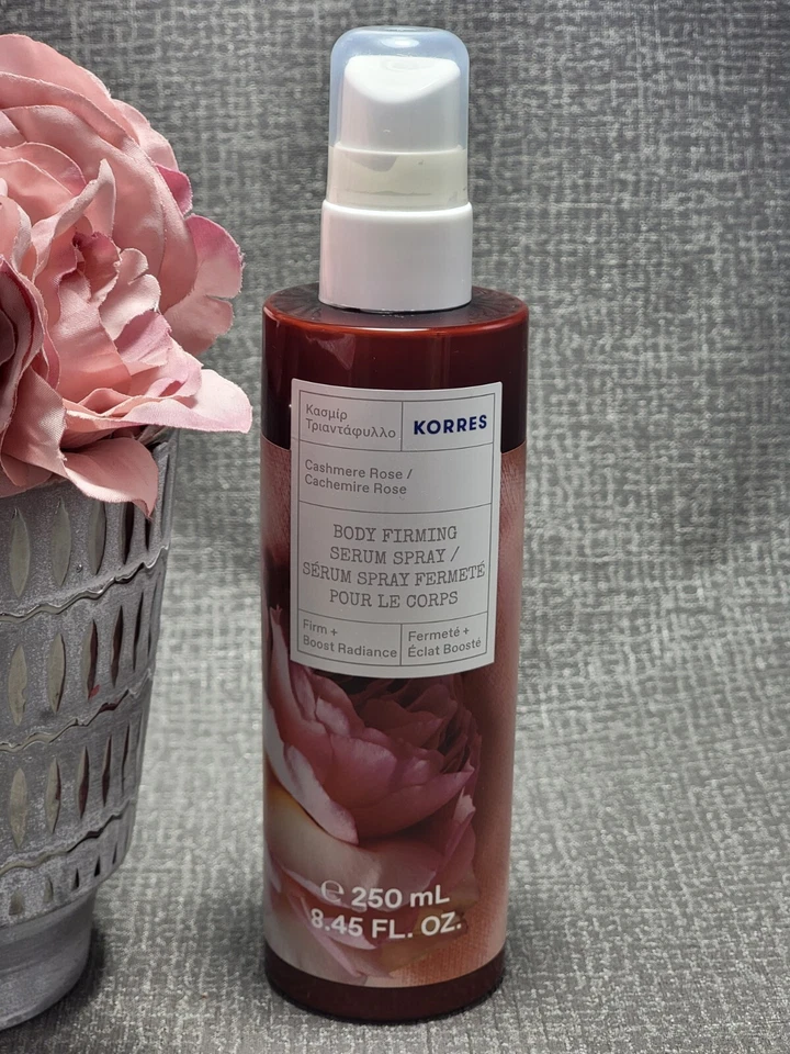 Suero reafirmante corporal Korres spray rosa cachemira 8,45 oz. NUEVO NO PRECINTADO  Foto 1 de 2