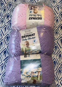 BERNAT Yarn Set 3 BABY BLANKET Purple Pink Lilac Chenille Soft 10.5oz 300g Ea - Picture 1 of 4