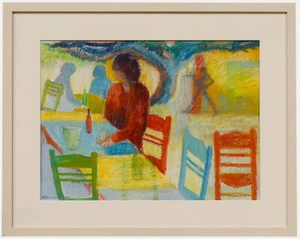 Mary Chugg (1935-2024) - Framed Contemporary Pastel, A Cretan Taverna III - Picture 1 of 7