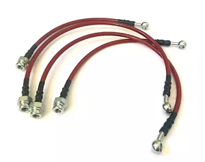 CZRRACING STAINLESS STEEL BRAKE LINE FOR NISSAN 240SX S13 FRONT AND REAR - Picture 1 of 3
