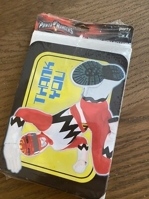 New Old Stock  Power Rangers 8 thank you cards Hallmark 1993 / 1994 Sealed - Image 1 of 4