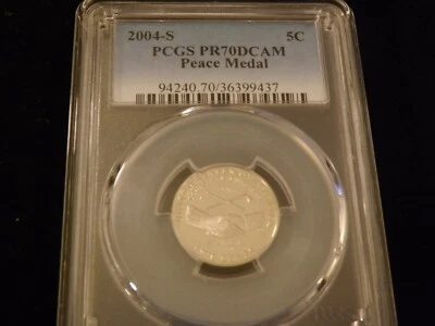 2004-S      5C      Peace Medal      PCGS PR 70 DCAM - Image 1 of 2