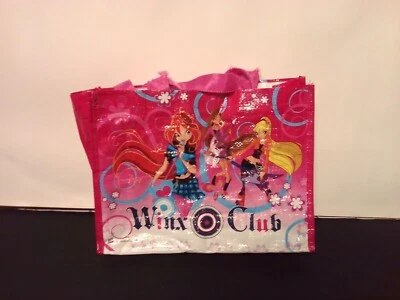 WINX CLUB RAINBOW BORSA ROSA PLASTICA RESISTENTE BAG SHOPPER VINTAGE - Immagine 1 di 3