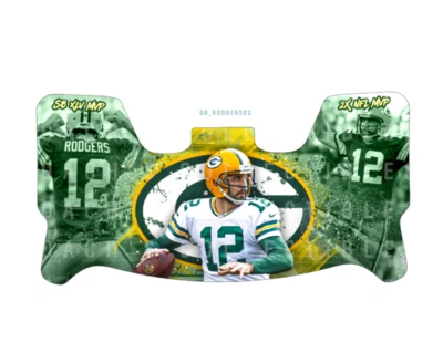 Visera personalizada Aaron Rodgers para cualquier casco Riddell de tamaño completo (ajuste universal) (4) Foto 1 de 2