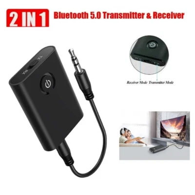 Bluetooth 5.0 Transmitter Receiver 2 IN 1 Wireless Audio 3.5mm Jack Aux Adapter - Image 1 of 4