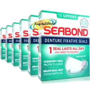 6x Seabond Gum Denture Fixative Maximum Strength Original Seals 15 Uppers - Picture 1 of 1