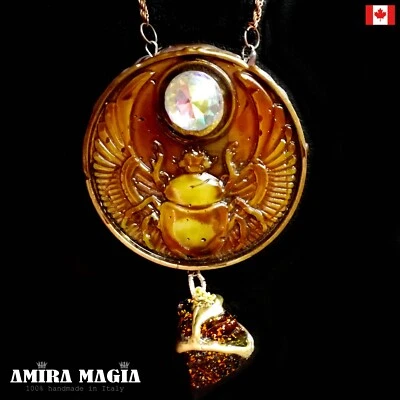 Scarab Beetle Egyptian Goddess Horus Ancien Egypt Pharaon Jewelry Egyptian Jewel - Image 1 of 4