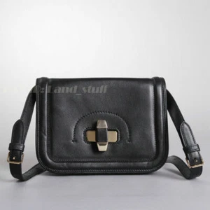 Authentic Tory Burch Black leather Purse Box shoulder Bag Messenger NEW RARE - Bild 1 von 10