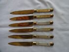 Vintage Stainless Steel And Mother Of Pearl Handlestea/butter Knives X 6 Cased