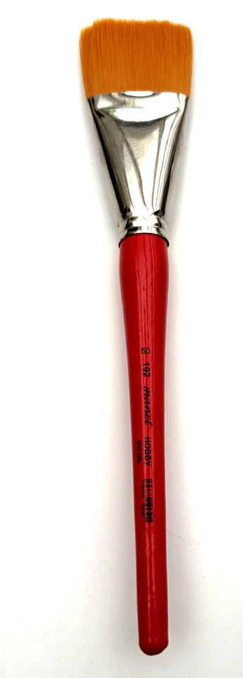 Pinceau plat fibre synthetique nylon Manet hobby  N° 50 serie 192 jamais utilisé - Photo 1/4