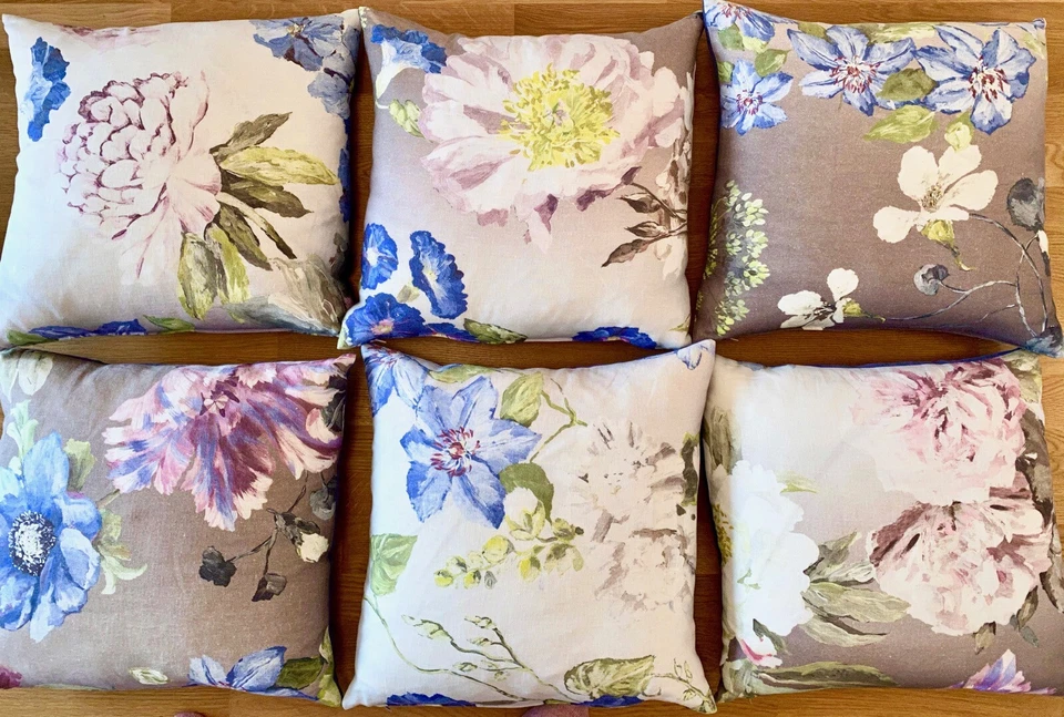  ♥ 6 X DESIGNERS GUILD Leinen Kissenhüllen Alexandria Amethyst 45 x 45 Kissen - Bild 1 von 4