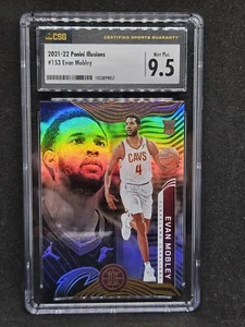Evan Mobley 2021-22 NBA Panini Illusions RC #153 Rookie Card CSG 9.5 Mint Plus - Picture 1 of 4