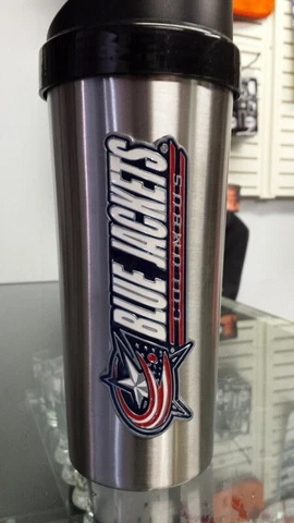 NHL Columbus Blue Jackets Protein Shaker / Mixed Drink Shaker Cover