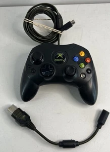 Original Xbox OEM S Type Schwarz Controller mit Breakaway Kabel getestet - Bild 1 von 6
