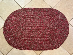NUOVI Tappeti Rhody 2’ X 3’ Ovale Intrecciato Tappeto Sangria Tweed Ottima Qualità! - Foto 1 di 4