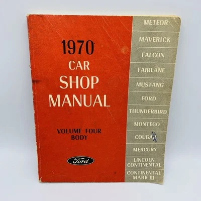 Ford Car Shop 1970 manual - carrocería Vol 4 - Mustang Cougar Thunderbird Maverick Foto 1 de 4