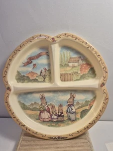 Plato clásico para niños Peco Melamine Ware vintage Peter Rabbit dividido - Imagen 1 de 3