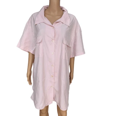 Lord & Taylor винтажный 100% шелк светло-розовая рубашка блузка размер 24 Вт - Изображение 1 из 4