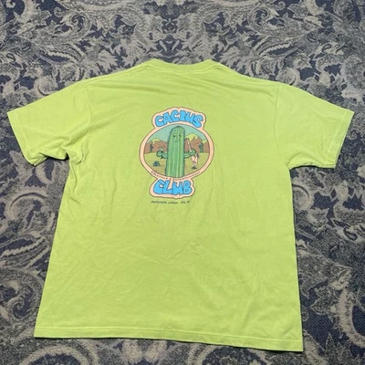 Vtg 80s Cactus Club Jazz Mammoth Lakes Cali Green T Shirt Mens Size Large - Image 1 of 4