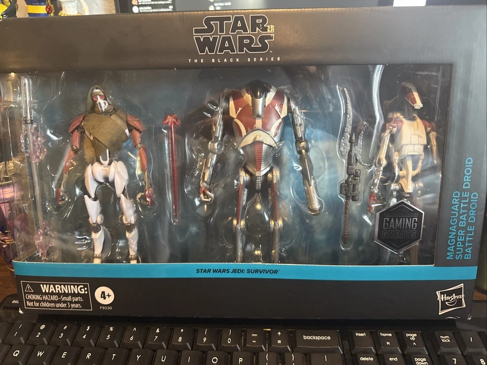 Star Wars Black Series Jedi Survivor MagnaGuard Super Battle Droid paquete de 3 juegos Foto 1 de 1