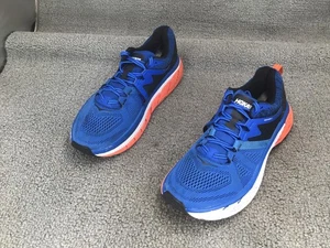 Hoka One One Gaviota 2 Running Sneakers Shoes Men's Size 11 Blue Orange White - Picture 1 of 8